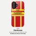 Feuerwehr Handyhülle iPhone® Hardcase Rot/Gelb mit Name und Wunschort – iPhone 17 / 17 Air / 17 Pro / 17 Pro Max