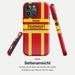 Feuerwehr Handyhülle iPhone® Hardcase Rot/Gelb mit Name und Wunschort – Seitenansicht
