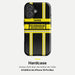 Feuerwehr Handyhülle iPhone® Hardcase Schwarz/Gelb mit Name und Wunschort – iPhone 16 / 16 Plus / 16 Pro / 16 Pro Max