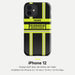 Feuerwehr Handyhülle iPhone® Hardcase Schwarz/Leuchtgelb mit Name und Wunschort – iPhone 12 / 12 mini / 12 Pro / 12 Pro Max