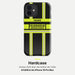 Feuerwehr Handyhülle iPhone® Hardcase Schwarz/Leuchtgelb mit Name und Wunschort – iPhone 12 / 12 mini / 12 Pro / 12 Pro Max