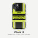 Feuerwehr Handyhülle iPhone® Hardcase Schwarz/Leuchtgelb mit Name und Wunschort – iPhone 13 / 13 mini / 13 Pro / 13 Pro Max
