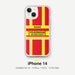 Feuerwehr Handyhülle iPhone® transparent Rot/Gelb mit Name und Wunschort – iPhone 14 / 14 Plus / 14 Pro / 14 Pro Max
