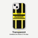 Feuerwehr Handyhülle iPhone® transparent Schwarz/Gelb mit Name und Wunschort – iPhone 13 / 13 mini / 13 Pro / 13 Pro Max