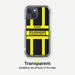Feuerwehr Handyhülle iPhone® transparent Schwarz/Gelb mit Name und Wunschort – iPhone 15 / 15 Plus / 15 Pro / 15 Pro Max