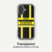 Feuerwehr Handyhülle iPhone® transparent Schwarz/Gelb mit Name und Wunschort – iPhone 16 / 16 Plus / 16 Pro / 16 Pro Max