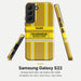 Feuerwehr Handyhülle Samsung® Hardcase Gold/Gelb mit Name und Wunschort – Samsung Galaxy S22 / S22 Plus / S22 Ultra