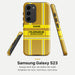 Feuerwehr Handyhülle Samsung® Hardcase Gold/Gelb mit Name und Wunschort – Samsung Galaxy S23 / S23 Plus / S23 Ultra