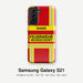 Feuerwehr Handyhülle Samsung® Hardcase Rot/Gelb mit Name und Wunschort – Samsung Galaxy S21 / S21 FE / S21 Plus / S21 Ultra