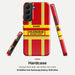 Feuerwehr Handyhülle Samsung® Hardcase Rot/Gelb mit Name und Wunschort – Samsung Galaxy S22 / S22 Plus / S22 Ultra