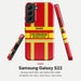 Feuerwehr Handyhülle Samsung® Hardcase Rot/Gelb mit Name und Wunschort – Samsung Galaxy S22 / S22 Plus / S22 Ultra