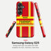 Feuerwehr Handyhülle Samsung® Hardcase Rot/Gelb mit Name und Wunschort – Samsung Galaxy S25 / S25 Plus / S25 Ultra
