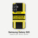 Feuerwehr Handyhülle Samsung® Hardcase Schwarz/Gelb mit Name und Wunschort – Samsung Galaxy S25 / S25 Plus / S25 Ultra