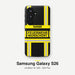 Feuerwehr Handyhülle Samsung® Hardcase Schwarz/Gelb mit Name und Wunschort – Samsung Galaxy S26 / S26 Plus