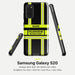 Feuerwehr Handyhülle Samsung® Hardcase Schwarz/Leuchtgelb mit Name und Wunschort – Samsung Galaxy S20 / S20 FE / S20 Plus / S20 Ultra
