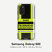 Feuerwehr Handyhülle Samsung® Hardcase Schwarz/Leuchtgelb mit Name und Wunschort – Samsung Galaxy S20 / S20 FE / S20 Plus / S20 Ultra