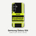 Feuerwehr Handyhülle Samsung® Hardcase Schwarz/Leuchtgelb mit Name und Wunschort – Samsung Galaxy S24 / S24 Plus / S24 Ultra