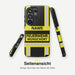 Feuerwehr Handyhülle Samsung® Hardcase Schwarz/Gelb mit Name und Wunschort – Seitenansicht