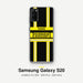 Feuerwehr Handyhülle Samsung® Transparent Schwarz/Gelb mit Name und Wunschort – Samsung Galaxy S20 / S20 Plus / S20 Ultra