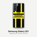 Feuerwehr Handyhülle Samsung® Transparent Schwarz/Gelb mit Name und Wunschort – Samsung Galaxy S21 / S21 Plus / S21 Ultra