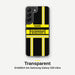 Feuerwehr Handyhülle Samsung® Transparent Schwarz/Gelb mit Name und Wunschort – Samsung Galaxy S22 / S22 Plus / S22 Ultra