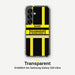 Feuerwehr Handyhülle Samsung® Transparent Schwarz/Gelb mit Name und Wunschort – Samsung Galaxy S25 / S25 Plus / S25 Ultra