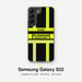 Feuerwehr Handyhülle Samsung® Transparent Schwarz/Leuchtgelb mit Name und Wunschort – Samsung Galaxy S22 / S22 Plus / S22 Ultra