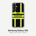 Feuerwehr Handyhülle Samsung® Transparent Schwarz/Leuchtgelb mit Name und Wunschort – Samsung Galaxy S25 / S25 Plus / S25 Ultra