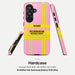 Feuerwehr Handyhülle Samsung Hardcase – Rosa/Gelb – personalisierbar mit Name und Wunschort