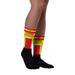 Feuerwehr Socken – Personalisiert mit Name & Wunschort (Rot/Gelb) – Bild 3