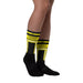 Feuerwehr Socken – Personalisiert mit Name & Wunschort (Schwarz/Gelb) – Bild 3