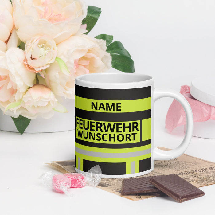 Feuerwehr Tasse – Personalisiert mit Name & Wunschort (Schwarz/Leuchtgelb) – Bild 10