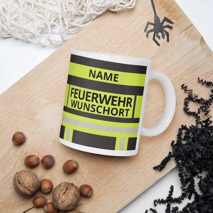 Feuerwehr Tasse – Personalisiert mit Name & Wunschort (Schwarz/Leuchtgelb) – Bild 12