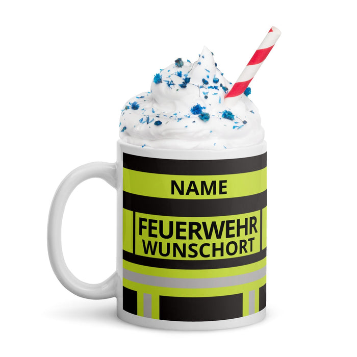 Feuerwehr Tasse – Personalisiert mit Name & Wunschort (Schwarz/Leuchtgelb) – Bild 15