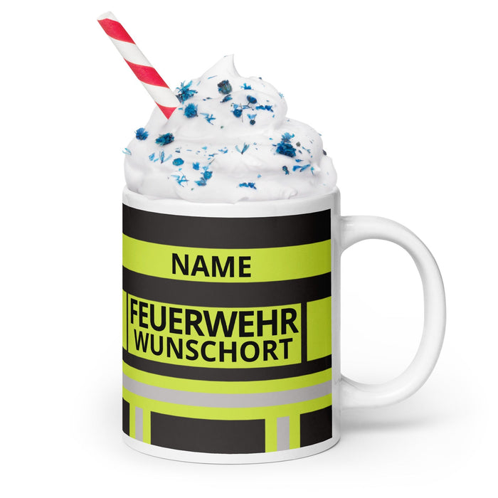 Feuerwehr Tasse – Personalisiert mit Name & Wunschort (Schwarz/Leuchtgelb) – Bild 20