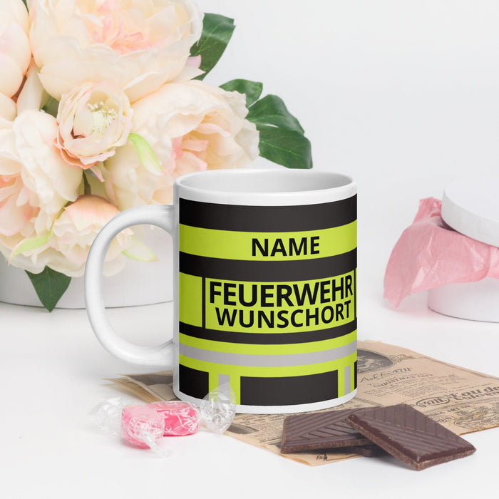 Feuerwehr Tasse – Personalisiert mit Name & Wunschort (Schwarz/Leuchtgelb) – Bild 9