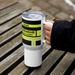 Feuerwehr Thermobecher – Personalisiert mit Name & Wunschort (Schwarz/Leuchtgelb) – Bild 7