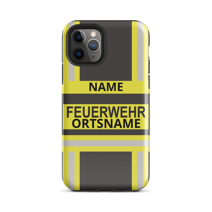 Feuerwehr Handyhülle für iPhone® Hardcase in Schwarz/Gelb