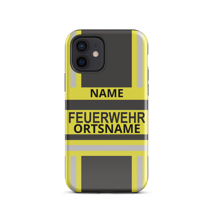 Feuerwehr Handyhülle für iPhone® Hardcase in Schwarz/Gelb