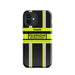Feuerwehr Handyhülle iPhone® Hardcase Schwarz/Leuchtgelb mit Name und Wunschort – iPhone 12 / 12 mini / 12 Pro / 12 Pro Max