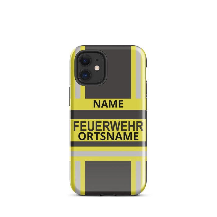 Feuerwehr Handyhülle für iPhone® Hardcase in Schwarz/Gelb