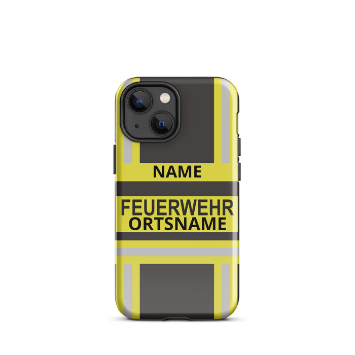 Feuerwehr Handyhülle für iPhone® Hardcase in Schwarz/Gelb