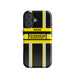 Feuerwehr Handyhülle iPhone® Hardcase Schwarz/Gelb mit Name und Wunschort – iPhone 16 / 16 Plus / 16 Pro / 16 Pro Max