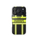 Feuerwehr Handyhülle iPhone® Hardcase Schwarz/Leuchtgelb mit Name und Wunschort – iPhone 18 Pro / 18 Pro Max