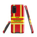 Feuerwehr Handyhülle Samsung® Hardcase Rot/Gelb mit Name und Wunschort – Samsung Galaxy S20 / S20 FE / S20 Plus / S20 Ultra
