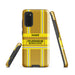 Feuerwehr Handyhülle Samsung® Hardcase Gold/Gelb mit Name und Wunschort – Samsung Galaxy S20 / S20 FE / S20 Plus / S20 Ultra