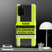 Feuerwehr Handyhülle Samsung® Galaxy S20 Plus Hardcase Schwarz/Leuchtgelb – personalisiert mit Name und Feuerwehr