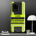 Feuerwehr Handyhülle Samsung® Galaxy S20 Ultra Hardcase Schwarz/Leuchtgelb – personalisiert mit Name und Feuerwehr