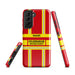 Feuerwehr Handyhülle Samsung® Hardcase Rot/Gelb mit Name und Wunschort – Samsung Galaxy S21 / S21 FE / S21 Plus / S21 Ultra