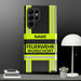 Feuerwehr Handyhülle Samsung® Galaxy S22 Ultra Hardcase Schwarz/Leuchtgelb – personalisiert mit Name und Feuerwehr